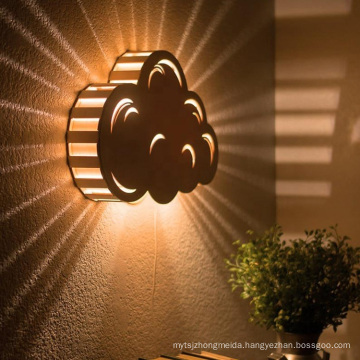 Outdoor Metal Wood Grain Cloud Decoration Light Box LED Sign Lightbox